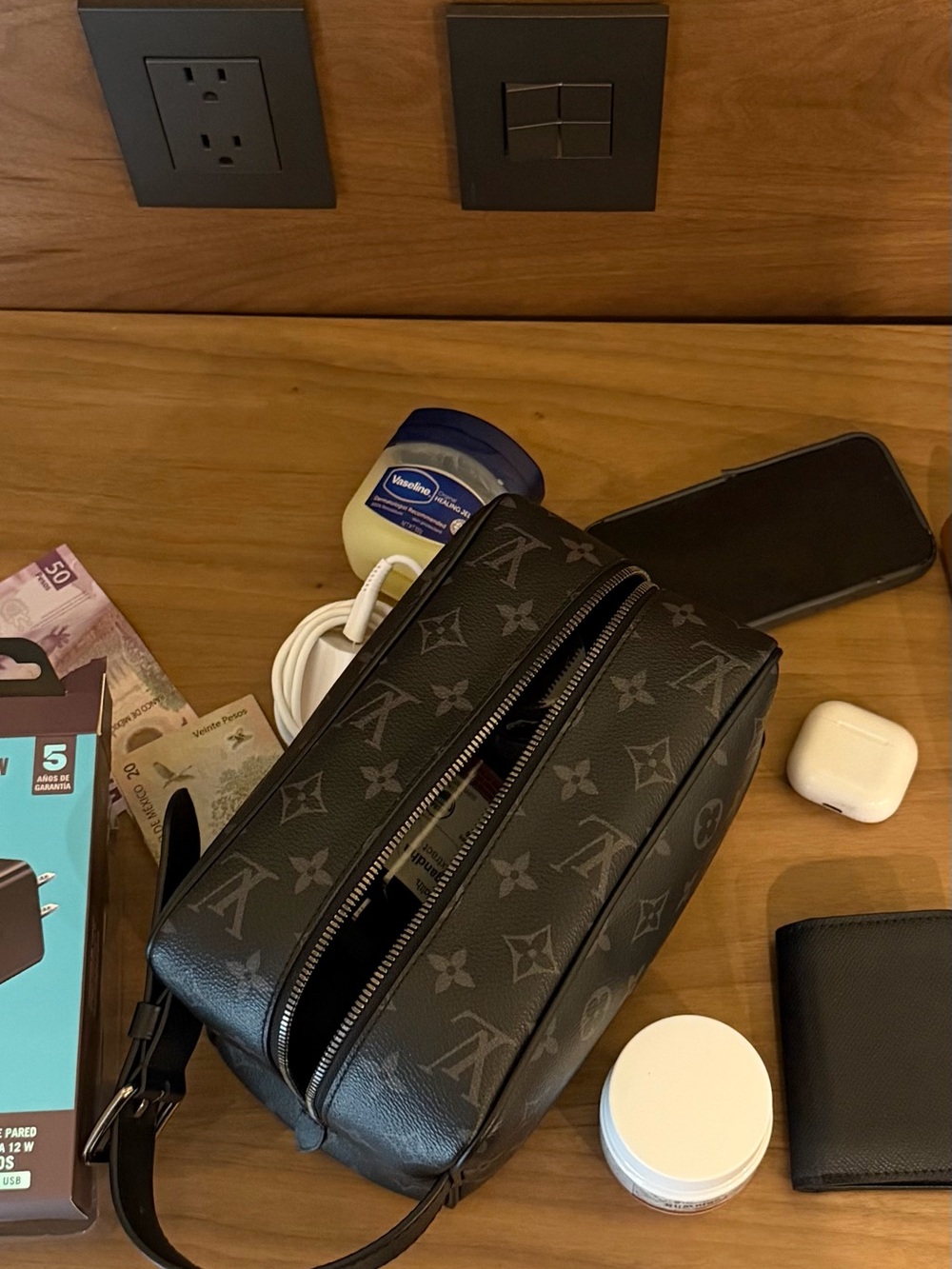 Louis Vuitton Locket Dopp Kit Monogram Eclipse Black